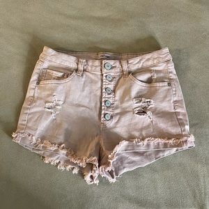 Light Pink Denim Shorts